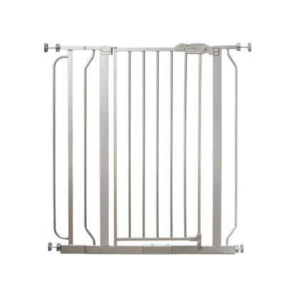 Regalo Easy Step Extra Tall Walk Thru Baby Gate, Bonus Kit, Includes 4-Inch Extension Kit, 4 Pack of Pressure Mount Kit and 4 Pack of Wall Mount Kit, Platinum