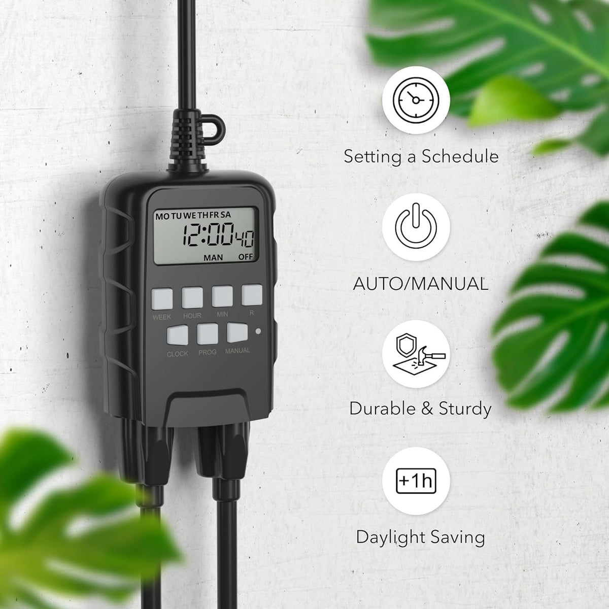 BN-LINK 7 Day Outdoor Heavy Duty Digital Programmable Timer Dual Outlet 🍁 All In One Marketplace Canada
