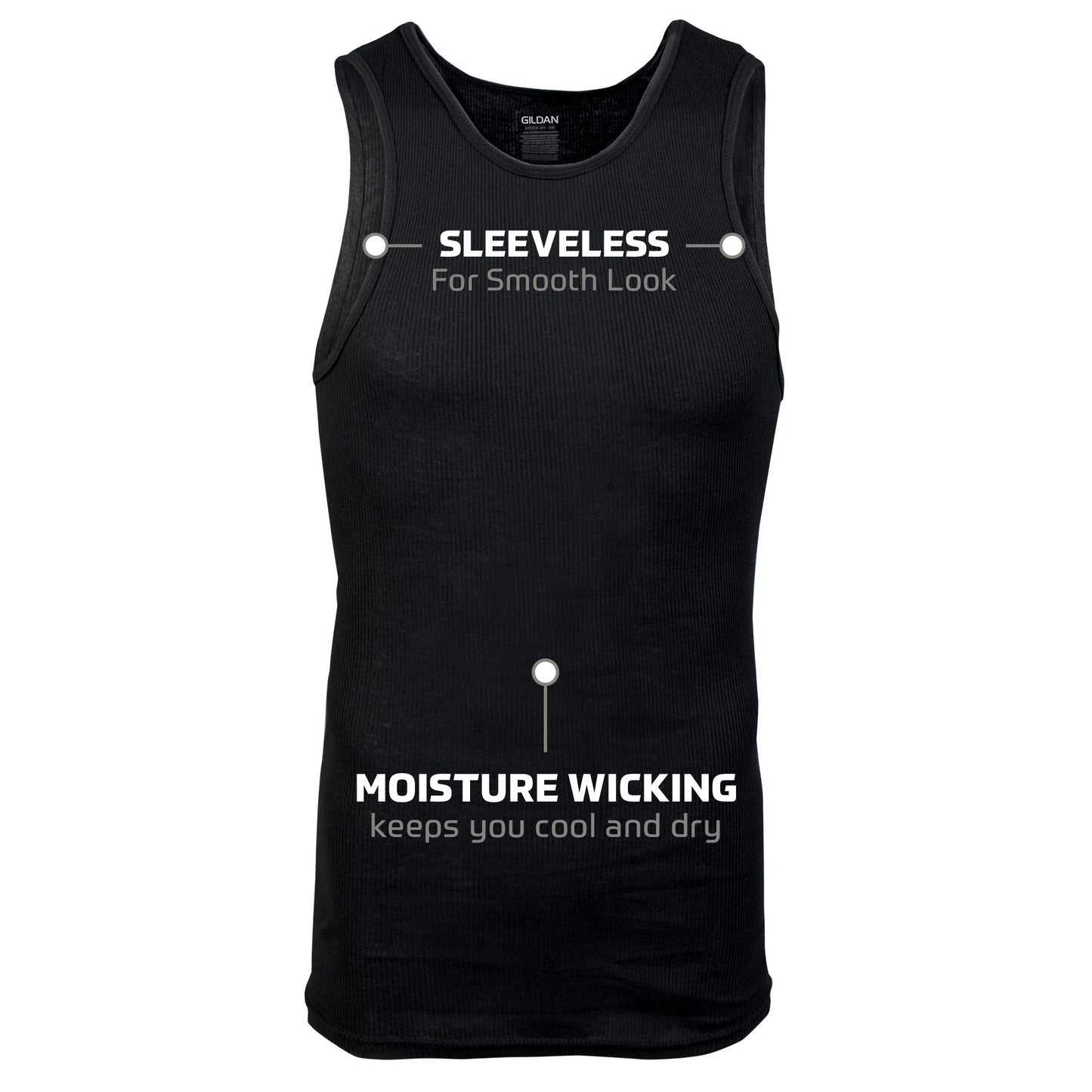 Gildan Men's A-Shirts Tanks Multipack, Grey/Black (5 Pack), XX-Large 🍁 All In One Marketplace Canada