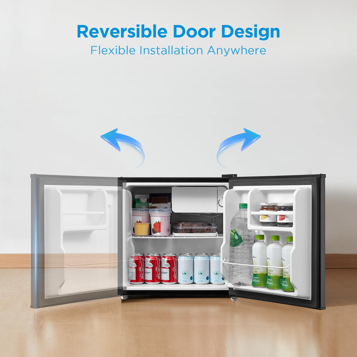 Midea 1.6 Cu.ft Mini Fridge, Energy Star Certified, Low Noise for Bedroom