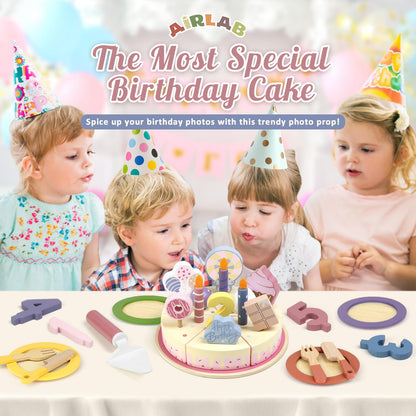 Wooden Birthday Party Cake Play Food Sets 🍁 All In One Marketplace Canada