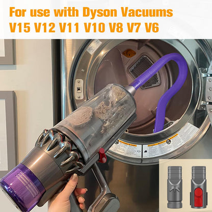 FUNTECK Dryer Lint Vacuum Attachment Compatible with Dyson V15 V12 V11 V10 V8 V7 V6 Vacuum Cleaners, Flexible Vent Lint Cleaner Kit, 34 inches - Available at All In One Marketplace Canada