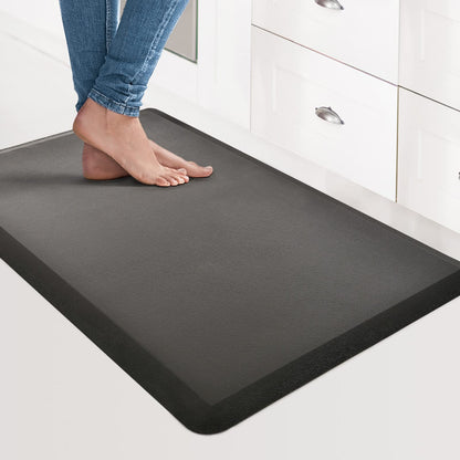 Art3d Anti Fatigue Mat - 1/2 Inch Cushioned Kitchen Mat - Non Slip Foam Comfort Cushion for Standing Desk, Office or Garage Floor (17.3"x28", Black) Art3d