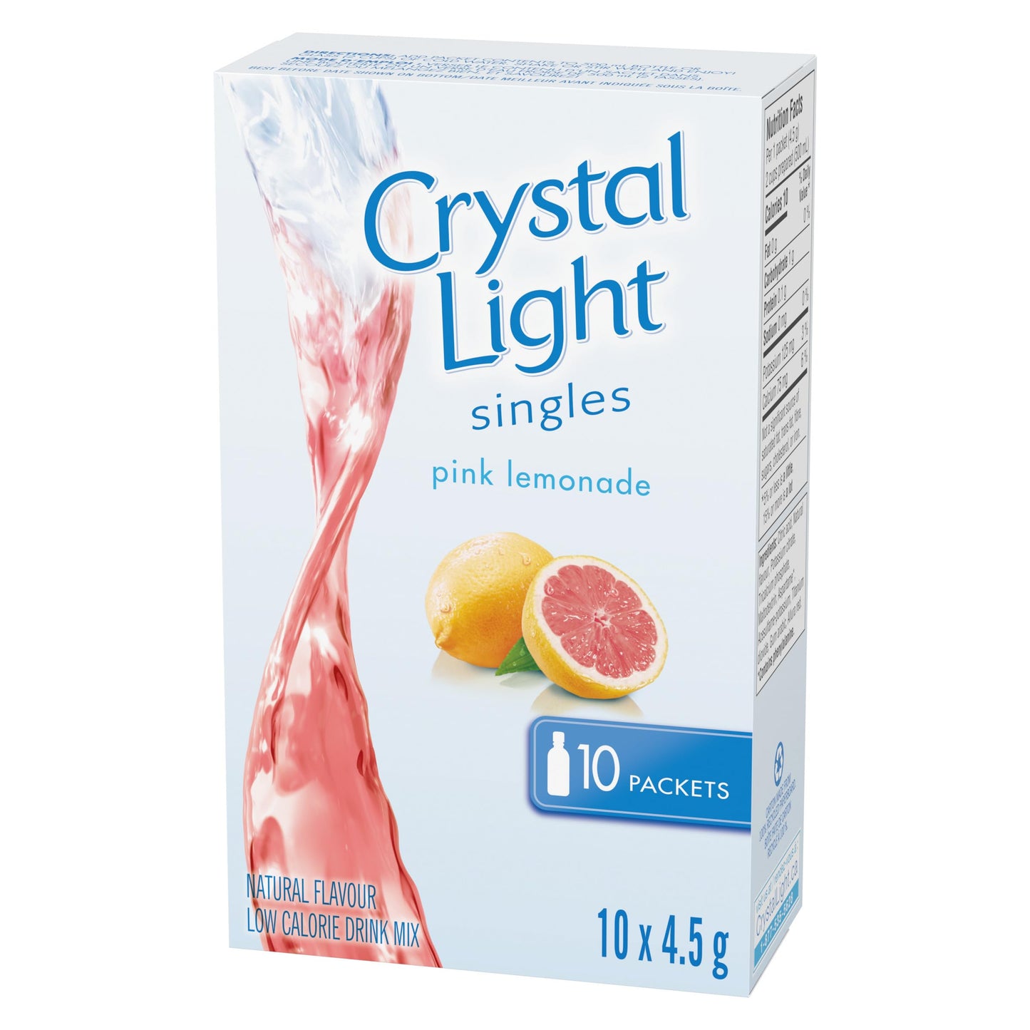 Crystal Light Singles Pink Lemonade Drink Mix Packets