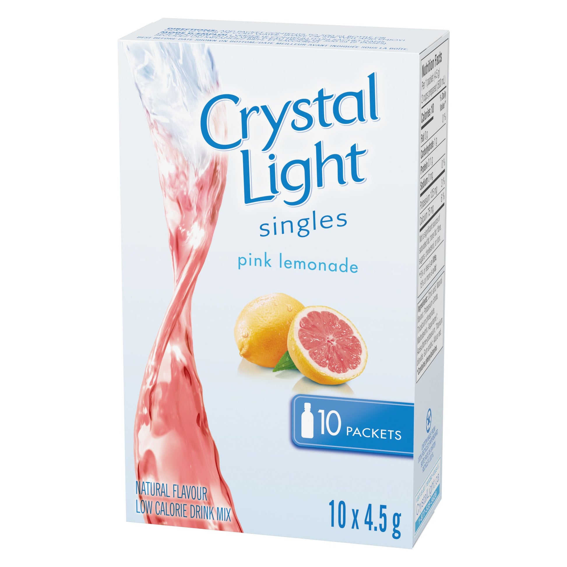 Crystal Light Singles Pink Lemonade Drink Mix Packets