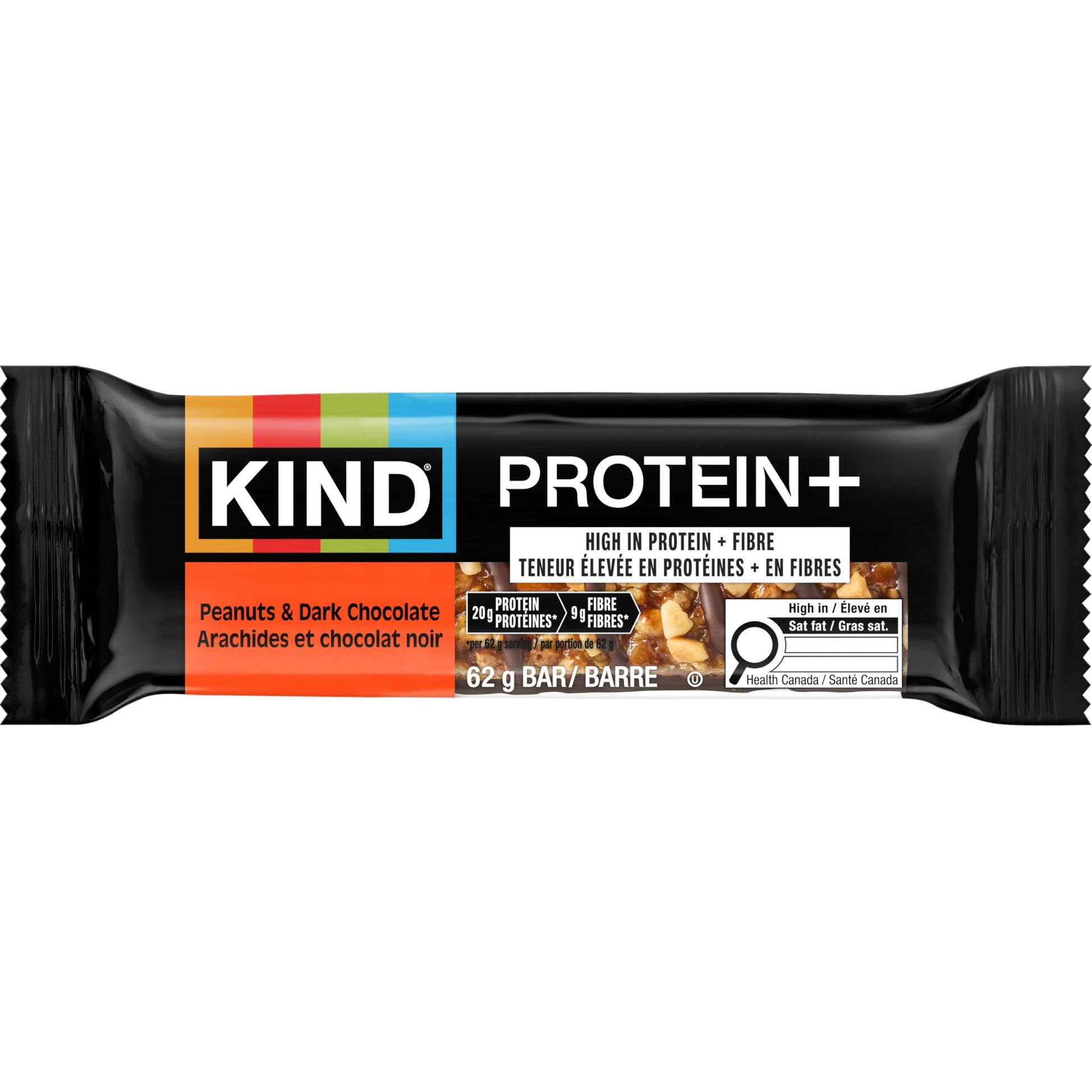 KIND PROTEIN+ Peanuts & Dark Chocolate, 62 g, 12 Count KIND