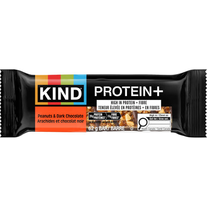 KIND PROTEIN+ Peanuts & Dark Chocolate, 62 g, 12 Count KIND