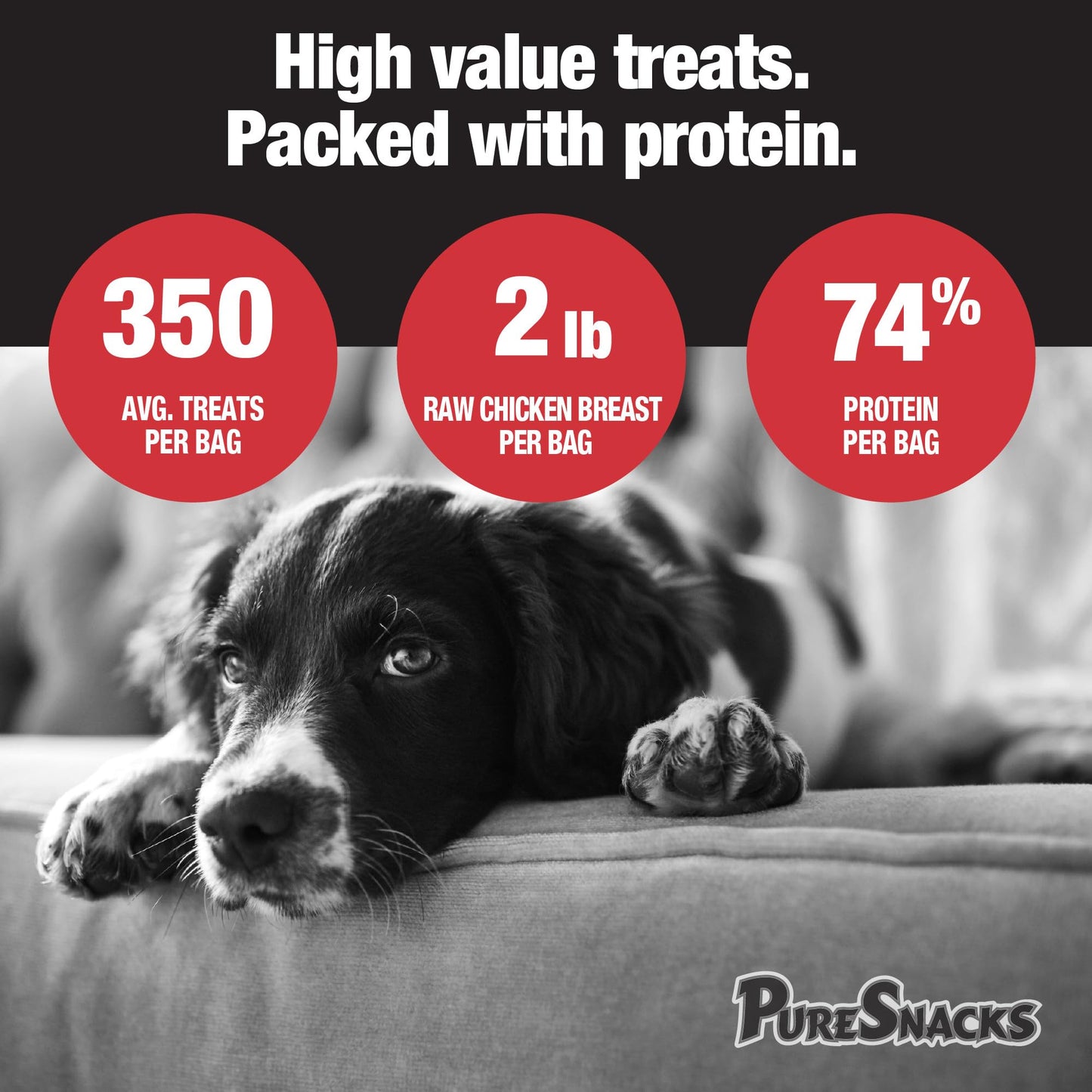 PureSnacks Chicken Single Ingredient Freeze Dried Dog Treats, 261 g 🍁 All In One Marketplace Canada