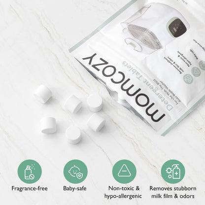 Momcozy Official Washing Block, 120 Tablets for KleanPal Pro Baby Bottle Washer – Effective Cleaning & Odor Removal