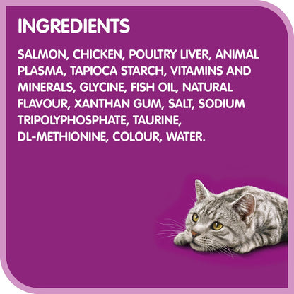 WHISKAS Perfect PORTIONS Kitten Wet Cat Food, Salmon Flavour, 75g whiskas