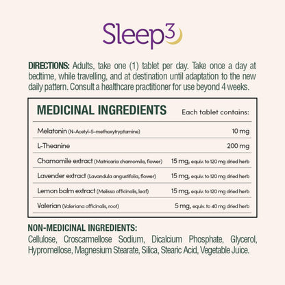 NATURE'S BOUNTY Sleep 3, Triplayer Technology, Melatonin, L-Theanine & Herbal Blend, 50 g - Available at All In One Marketplace Canada