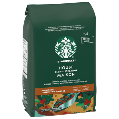 STARBUCKS House Blend Roast Ground Coffee, Medium Roast, Smooth And Balanced, Made With 100 Percent Arabica Beans, For Use With Drip Coffee Makers, Pour-overs, And French Presses, 793 g - Available at All In One Marketplace Canada