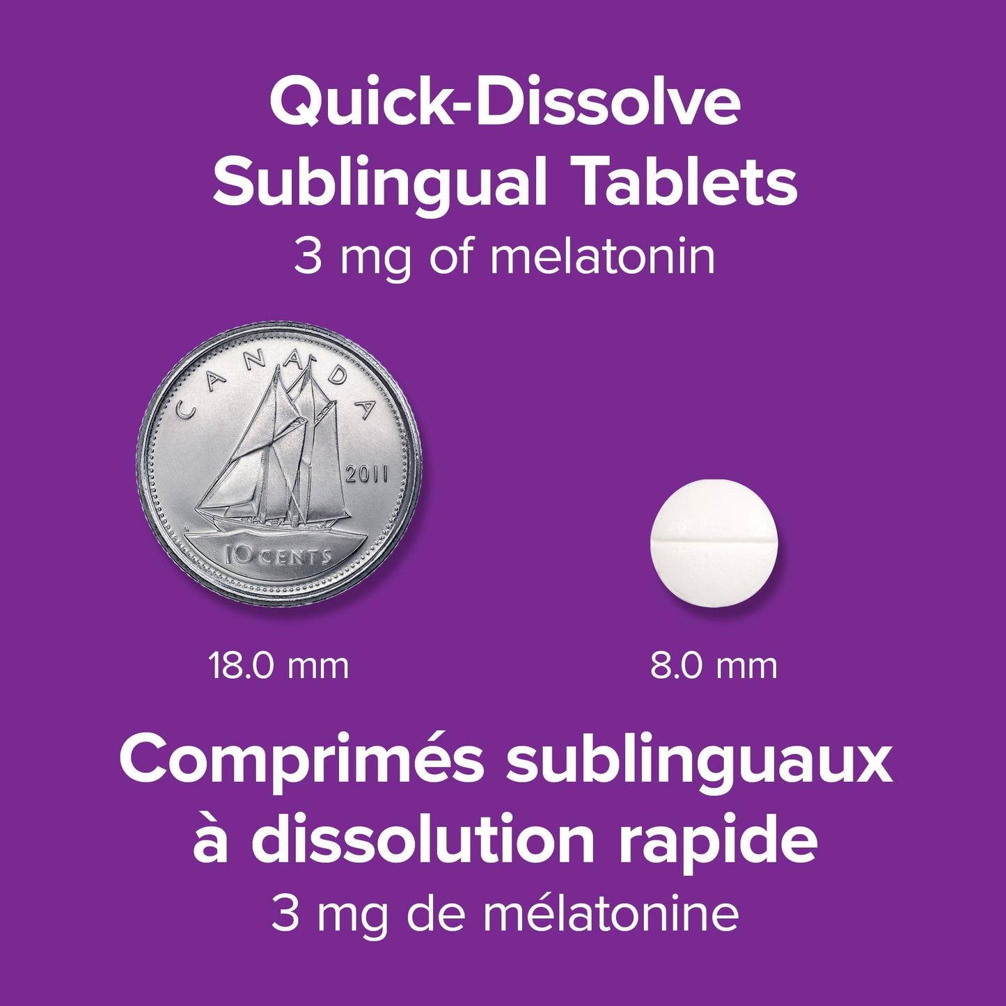 Webber Naturals Melatonin 3 mg, 180 Quick Dissolve Tablets, For Sleep Support
