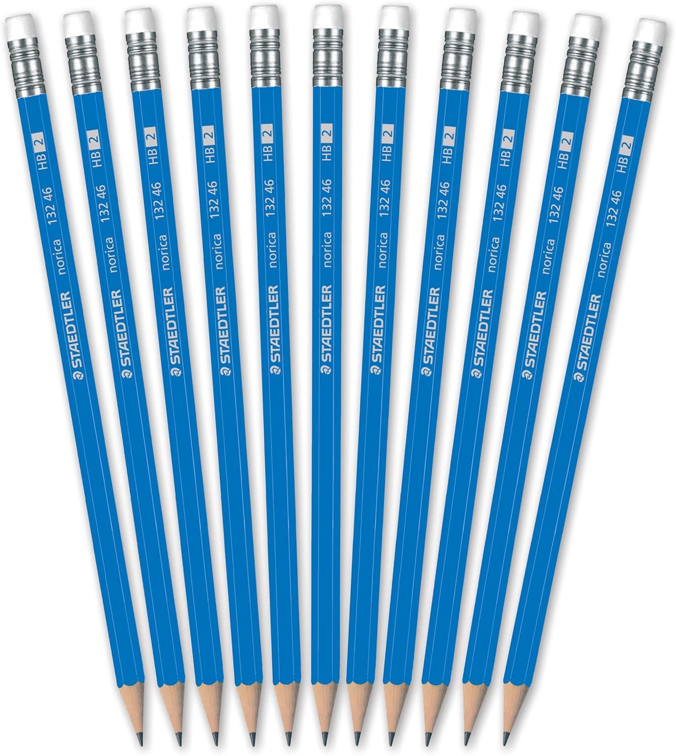 STAEDTLER Norica 2 Pencils Class Pack: 144 Sharpened Pencils + 12 Erasers