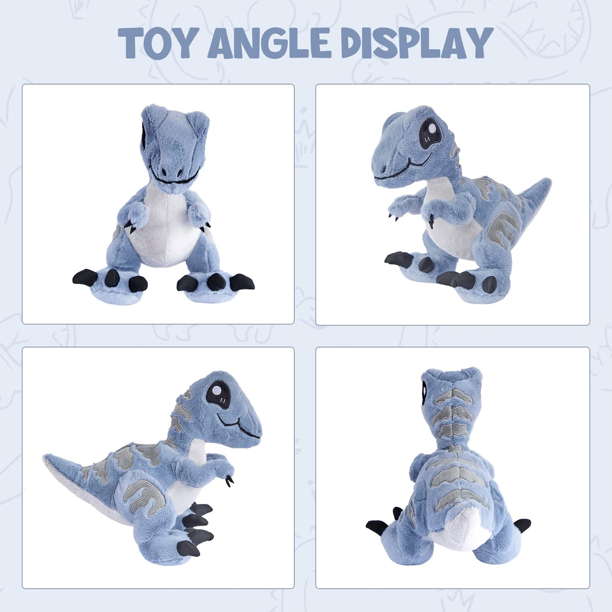 TCBunny Baby Dinosaur 12" Bedtime Stuffed Animal Plush Toy, Kid's Gifts for Boys, Girls, Birthday, Valentine, Christmas (Veliciraptor) 🍁 All In One Marketplace Canada