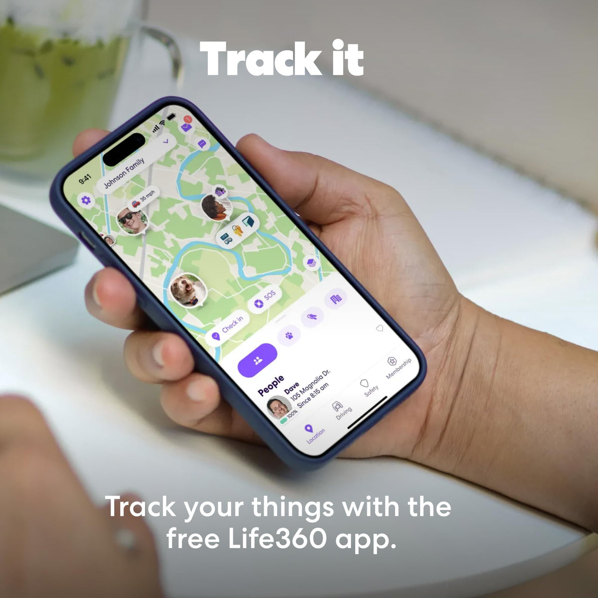Life360 Tile - Bluetooth Tracker, Keys Finder and Item Locator for Keys, Bags and More. Phone Finder. Both iOS and Android Compatible. 1-Pack (Aqua Lemon)
