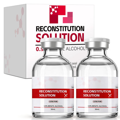 Reconstitution Solution in Premium Glass Vials 30 ML 2 Pack,Triple Sealed
