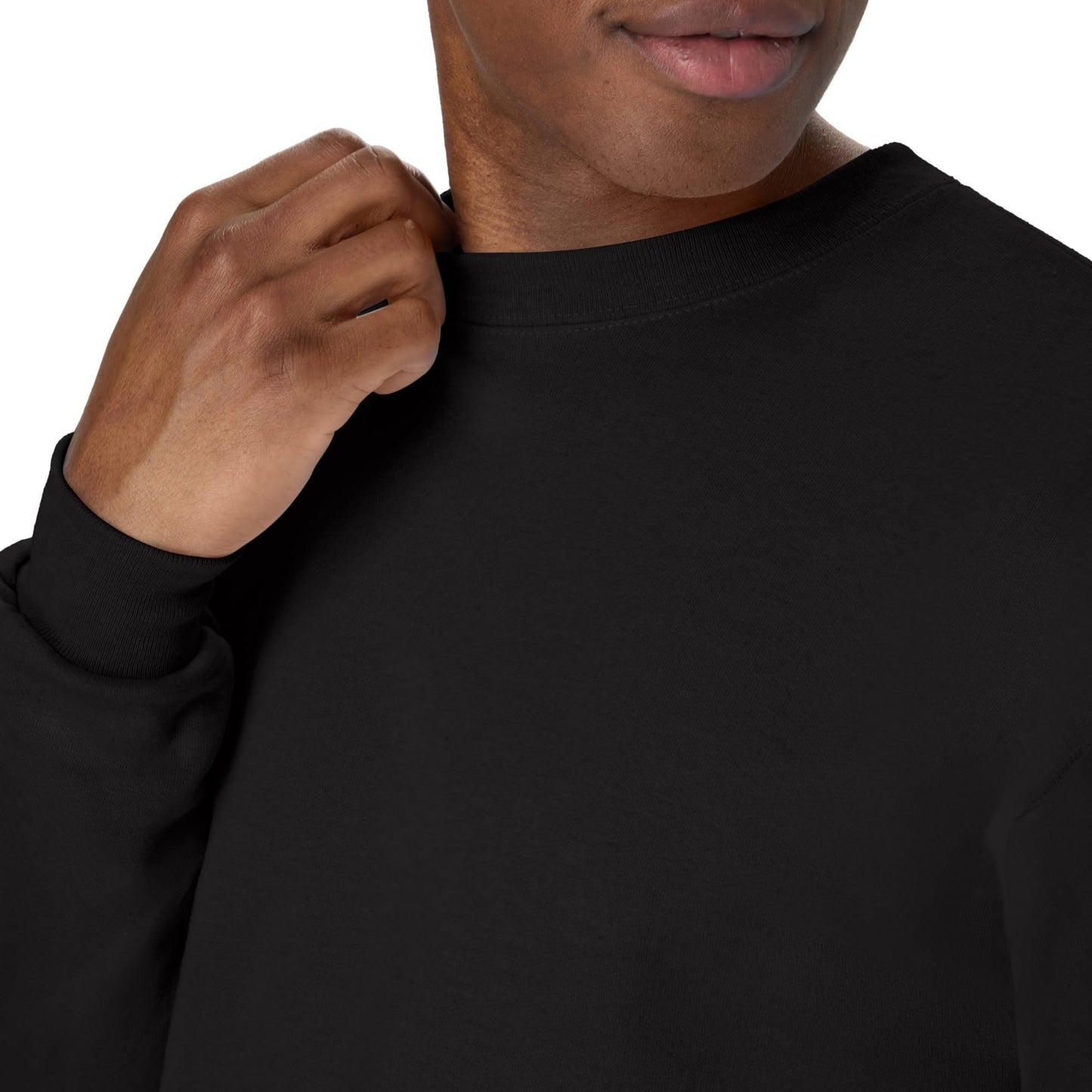 Hanes Men's Sweatshirt, EcoSmart Fleece Crewneck Sweatshirt, Cotton-Blend Fleece Sweatshirt, Plush Fleece Pullover Sweatshirt, Black, Large 🍁 All In One Marketplace Canada