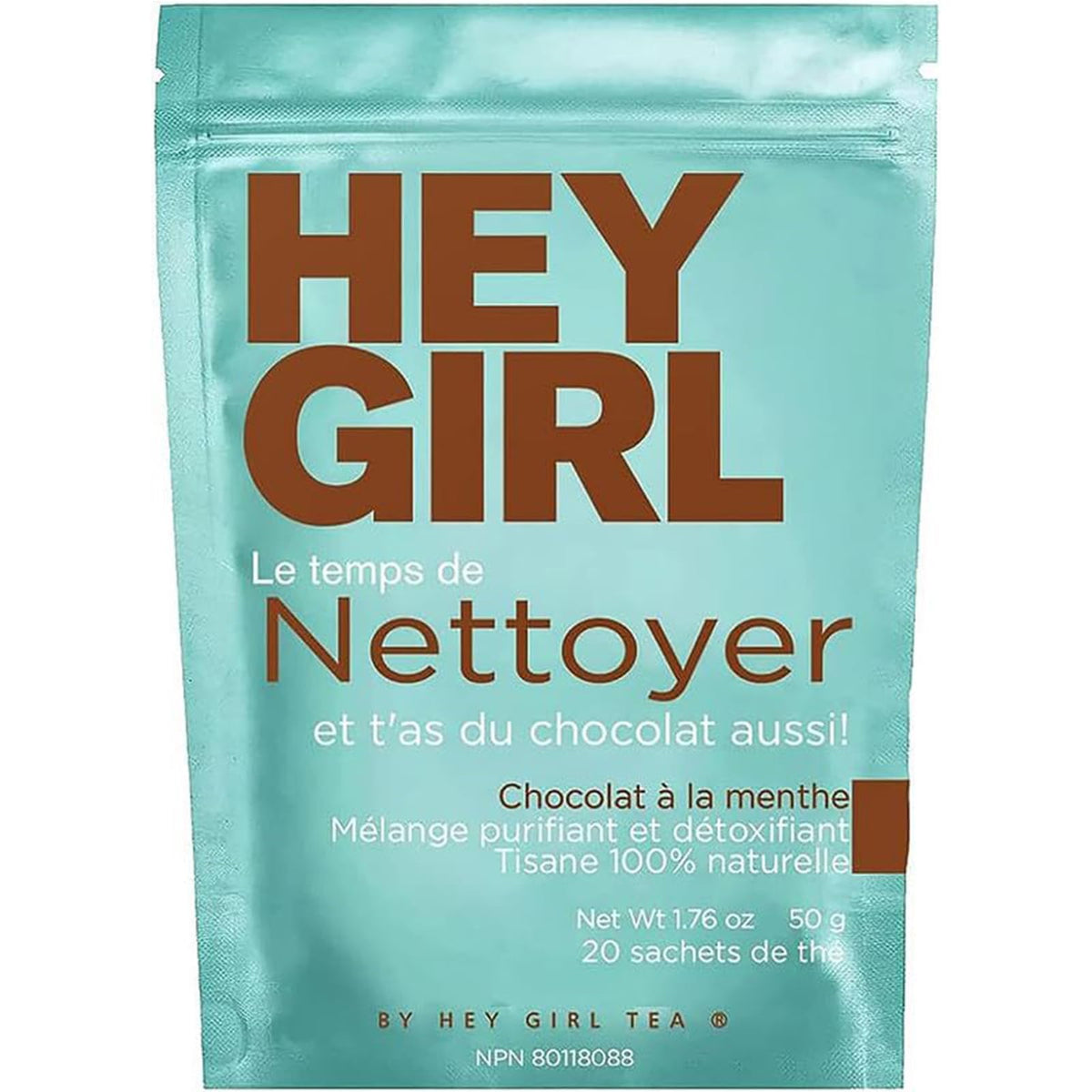 Hey Girl Detox Cleanse Tea - Mint Chocolate Flavor Herbal Tea | Cleansing Tea with Senna Leaf and Peppermint Tea - 20 Tea Bags 🍁 All In One Marketplace Canada