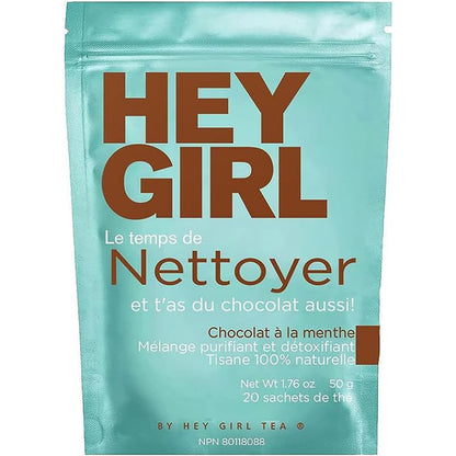 Hey Girl Detox Cleanse Tea - Mint Chocolate Flavor Herbal Tea | Cleansing Tea with Senna Leaf and Peppermint Tea - 20 Tea Bags 🍁 All In One Marketplace Canada