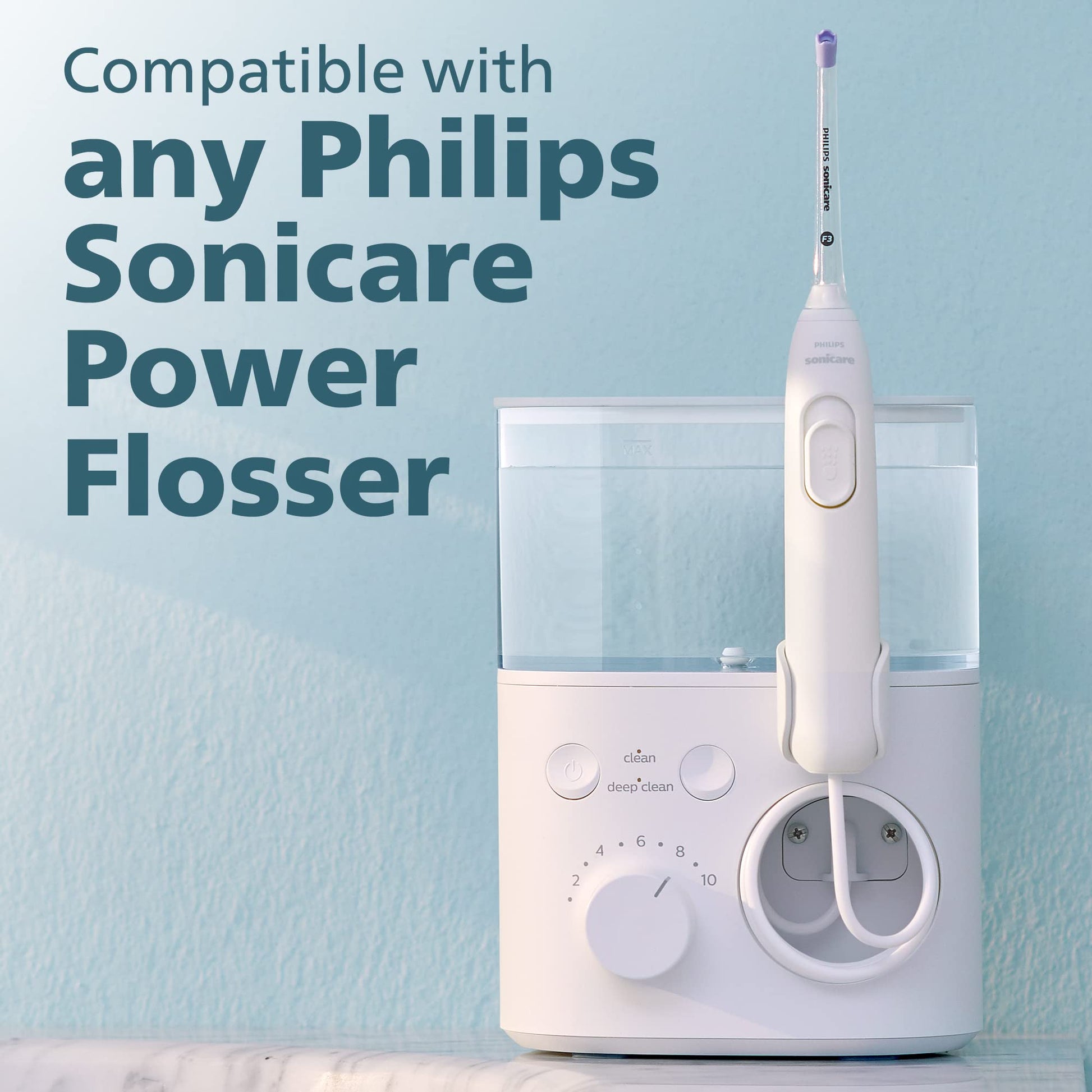 Philips Sonicare Power Flosser Quad Stream Tips, Compatible with Philips Sonicare Power Flosser Only, 2-Pack, HX3062/00 Philips Sonicare