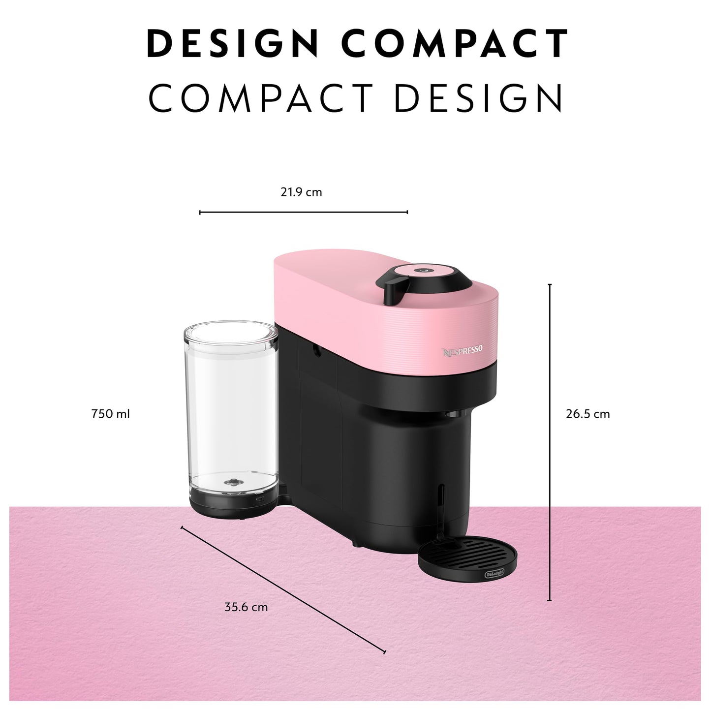 Nespresso Vertuo Pop+ Pod Coffee & Espresso Machine Pink Nespresso
