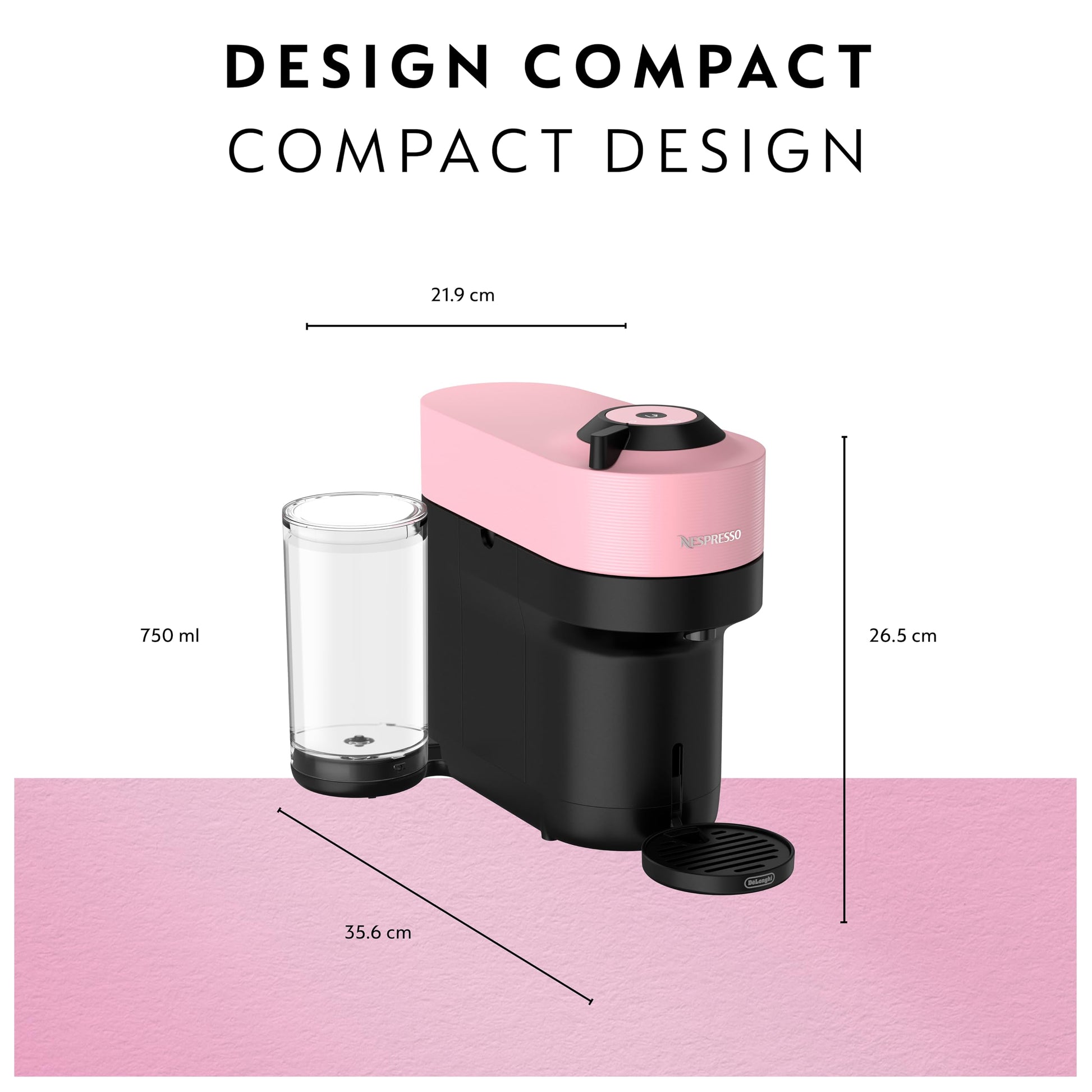 Nespresso Vertuo Pop+ Pod Coffee & Espresso Machine Pink Nespresso