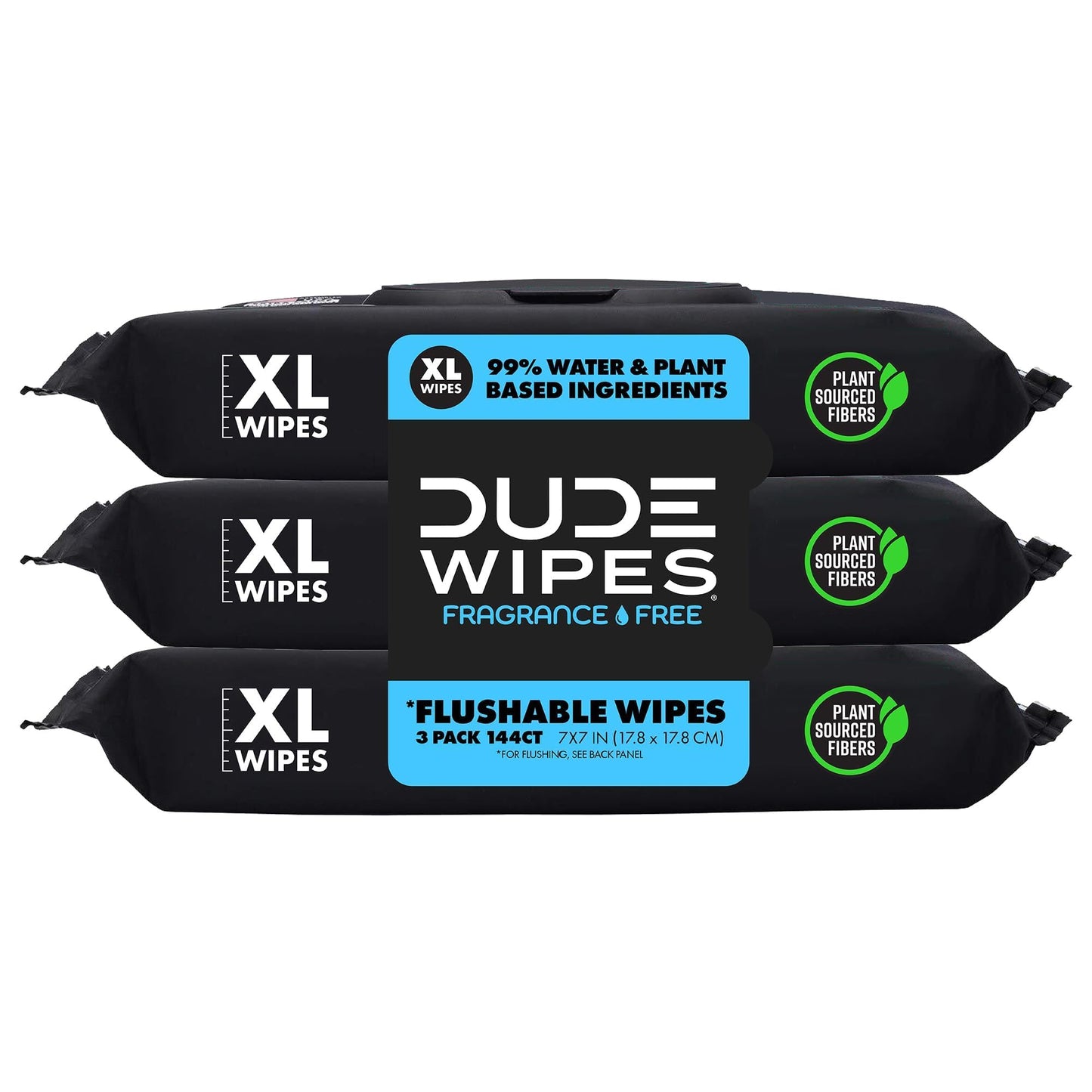 DUDE Wipes Flushable Wet Wipes Dispenser (3 Packs 48 Wipes), Unscented Wet Wipes with Vitamin-E & Aloe for at-Home Use, Septic and Sewer Safe - Available at All In One Marketplace Canada