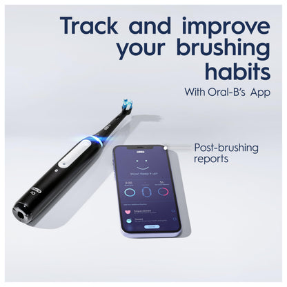 Oral-B iO4 Electric Toothbrush, for a Gentle Clean and Healthier Gums, Black, Rechargeable Electric Toothbrushes, iO Series 4 with 1 Power Toothbrush, 1 Brush Head, and 1 Travel Case Oral-B