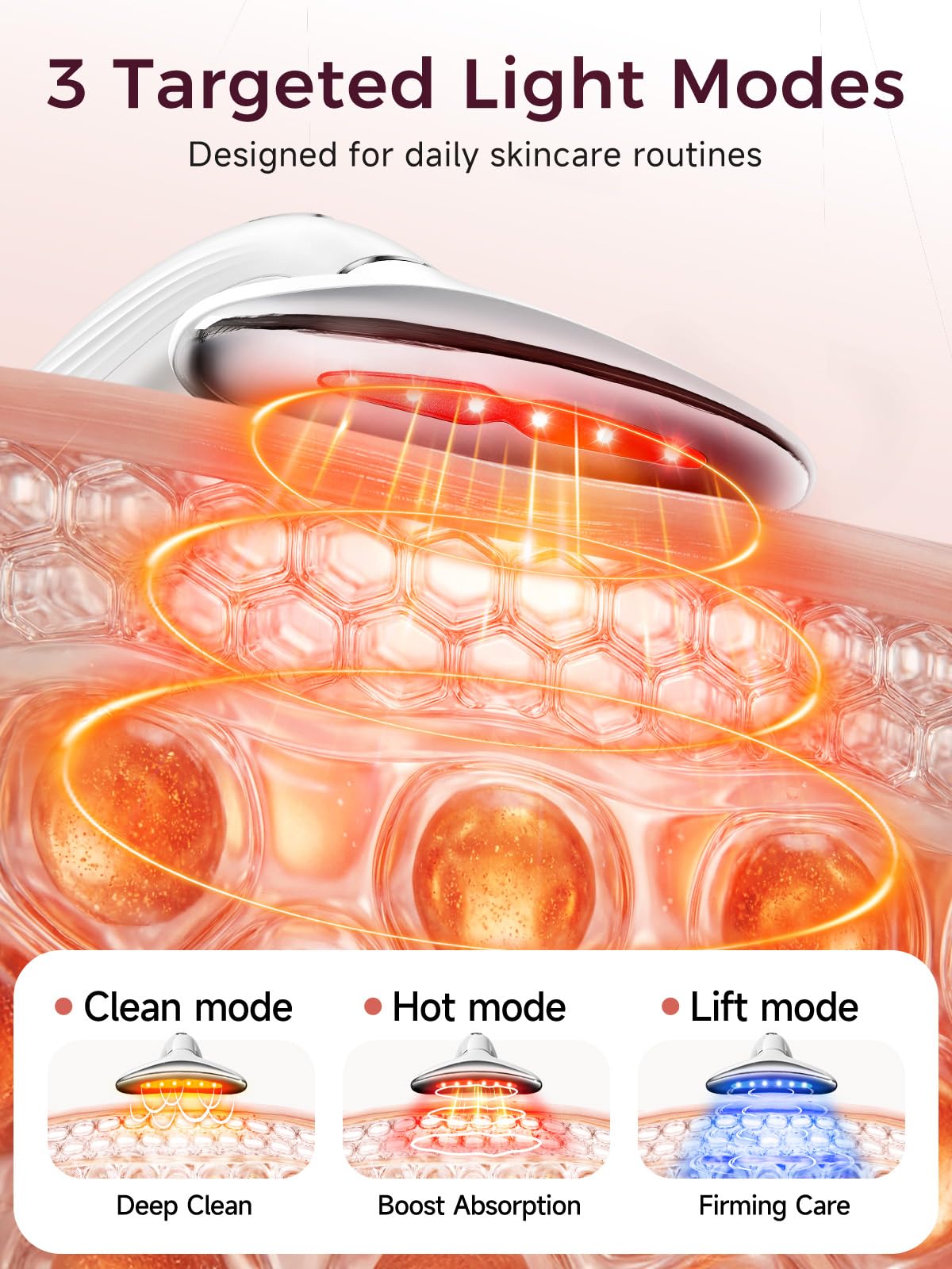 3 in 1 Neck and Face Massager Tool, Red Light Therapy for Face, Portable Facial Massager for Mother Day Gifts, Anniversary Gift for Couple, Valentines Day Gifts for Her, Birthday Gifts for Women - Available at All In One Marketplace Canada
