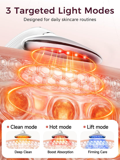 3 in 1 Neck and Face Massager Tool, Red Light Therapy for Face, Portable Facial Massager for Mother Day Gifts, Anniversary Gift for Couple, Valentines Day Gifts for Her, Birthday Gifts for Women - Available at All In One Marketplace Canada