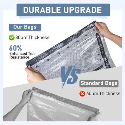 BlazeHold Travel Vacuum Bags with Rechargeable Pump, 20 Pack 4 Sizes Cordless Travel Vacuum Bag Set for Luggage, Thickened Compression Storage Packing Bags for Clothes, Triple-Zipper Sealer Upgrade - Available at All In One Marketplace Canada