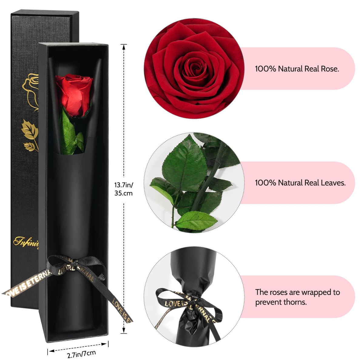 Yamonic Preserved Flowers Rose Gifts for Women Mom,Mothers Day Rose Flower Gifts for Mom,Real Flower Birthday Mom Gifts for Grandma,Wife,Girlfriend Gifts for Christmas,Valentine's Day,Anniversary(Red) 🍁 All In One Marketplace Canada