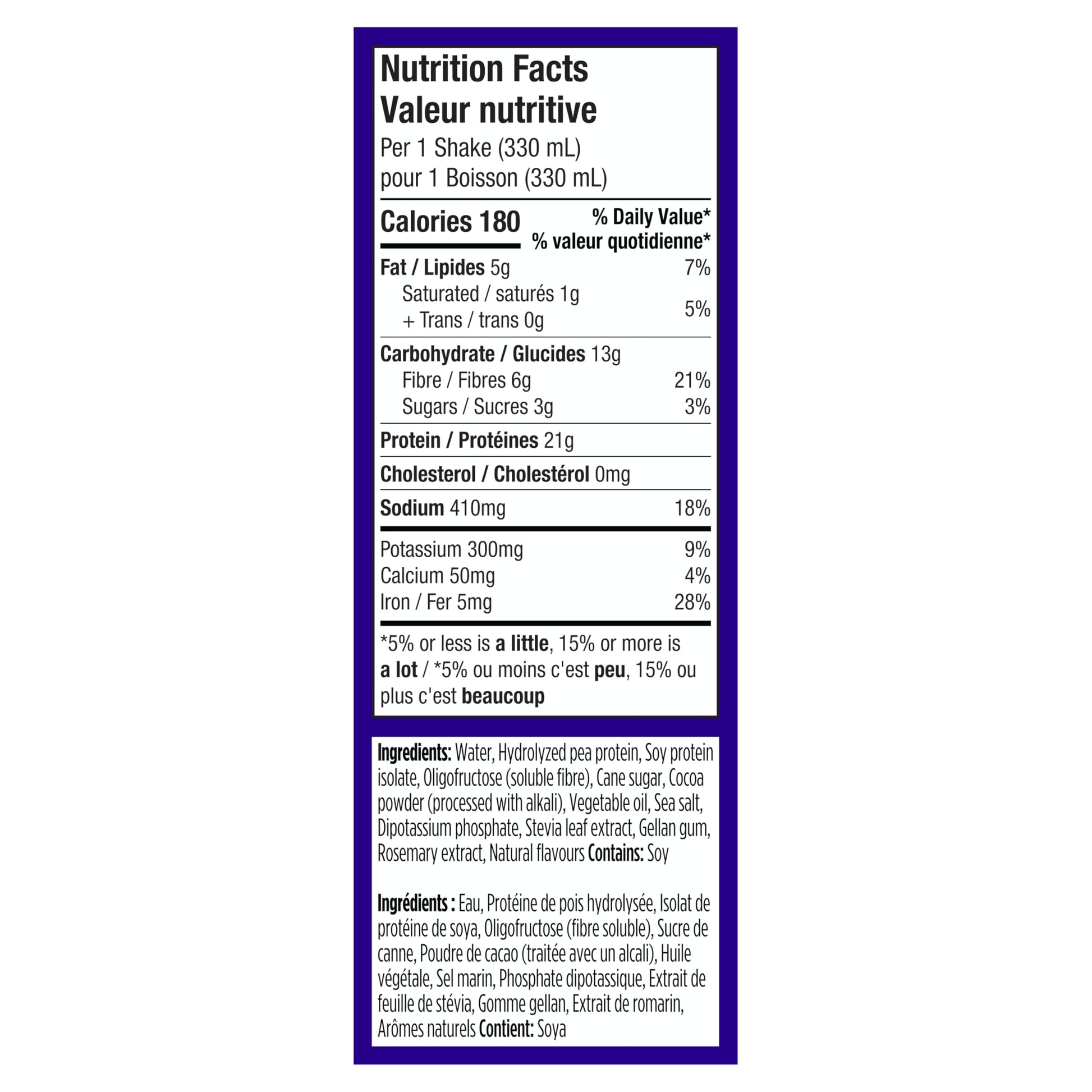 Vega Creamy Chocolate Plant-Based Protein Shake (12 x 330ml) – 21g Pea & Soy Protein, Ready to Drink, Vegan, Gluten-Free, Lactose-Free