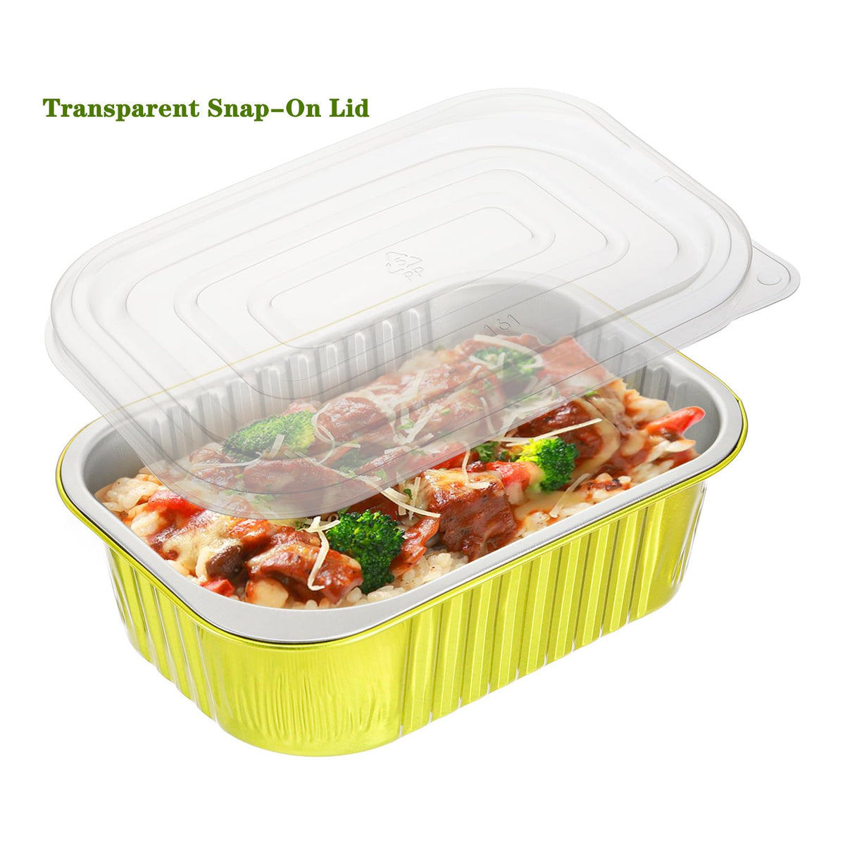 DEAYOU 50 Pack Small Aluminum Pans with Lids, 1.5 LB Heavy Duty Disposable Foil Cake Baking Tins, Bread Loaf Pans Takeout Food Containers for Leftover, Meal Prep, Freezer, 6.3" x 4.4" x 2.1", 24oz 🍁 All In One Marketplace Canada