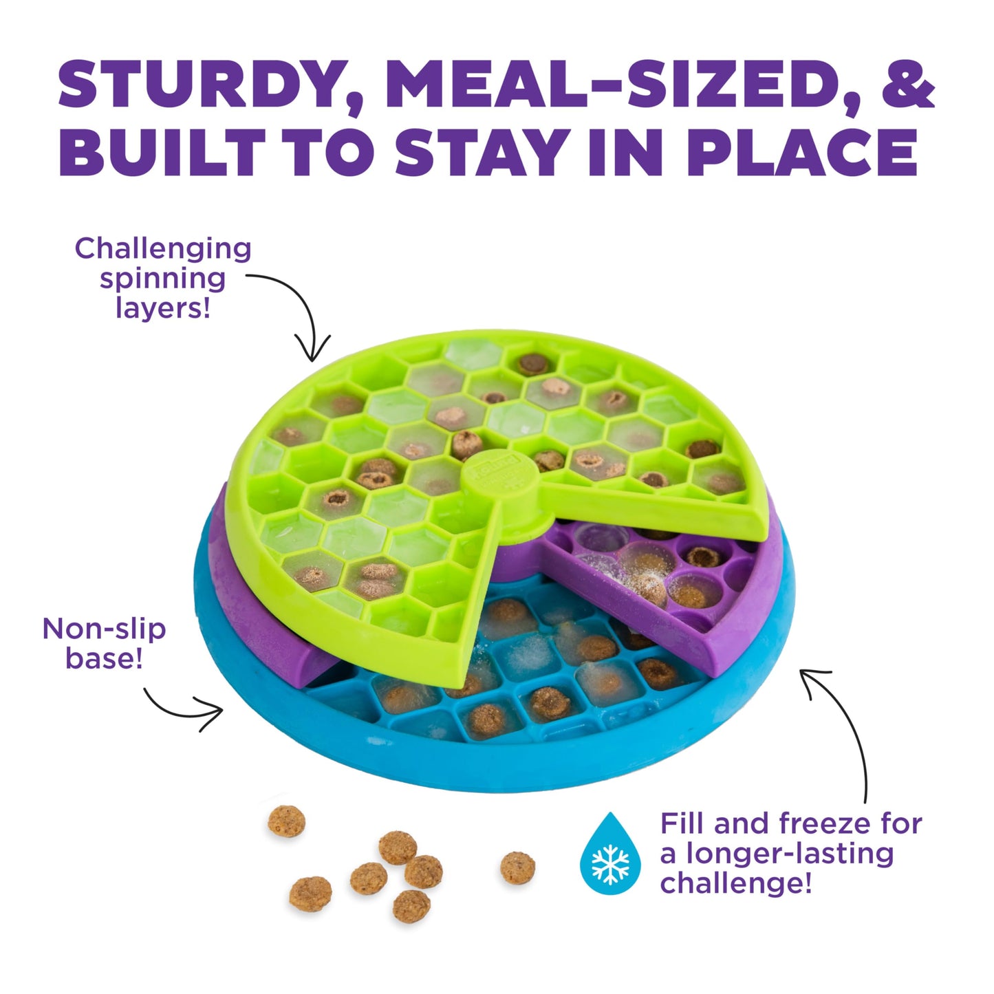 Outward Hound Nina Ottosson Lickin’ Layers 3-in-1 Dog Toy Treat Puzzle, 10" Outward Hound