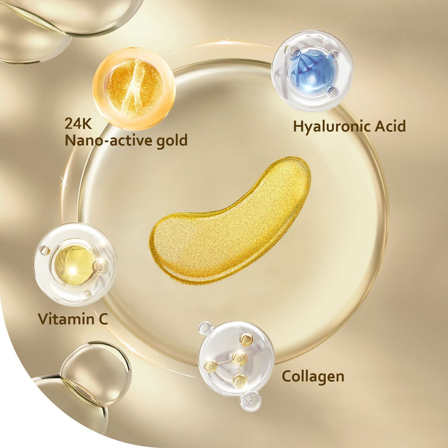 Under Eye Patches (30 Pairs), 24k Gold Eye Patches for Women and Men, Bachelorette Party Favors, Birthday Gift for Women - Skincare Self Care - USA Tested - Available at All In One Marketplace Canada