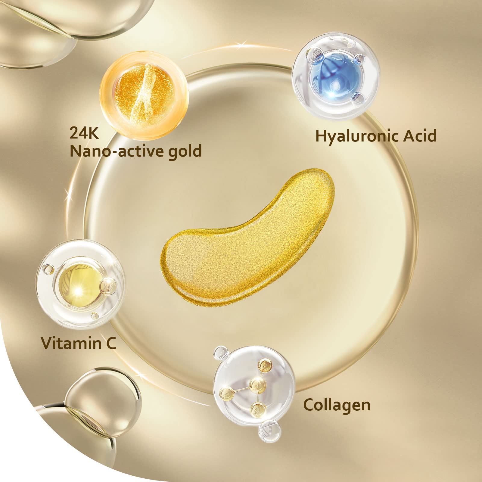 Under Eye Patches (30 Pairs), 24k Gold Eye Patches for Women and Men, Bachelorette Party Favors, Birthday Gift for Women - Skincare Self Care - USA Tested - Available at All In One Marketplace Canada