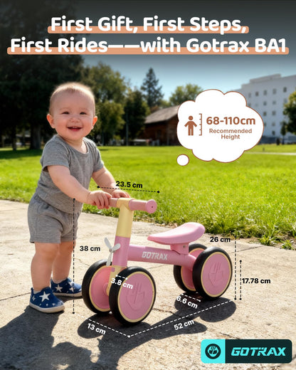 Gotrax Baby Balance Bike, 7" Silent Wheels, First Gift for Toddlers 1-2 Gotrax