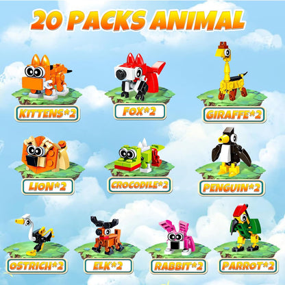 Party Favor for Kids, 20 Pack Mini Animals Building Blocks Set 🍁 All In One Marketplace Canada