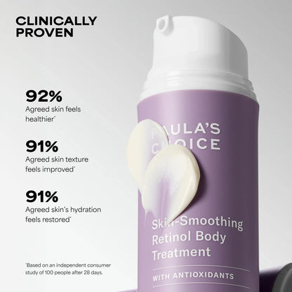 Paula's Choice Retinol Skin-Smoothing Body Treatment, Shea Butter, Vitamin C & E Lotion, Moisturizer for Discolouration, Loss of Firmness, Uneven Tone & Texture, Fragrance-Free, 118 ml - Available at All In One Marketplace Canada
