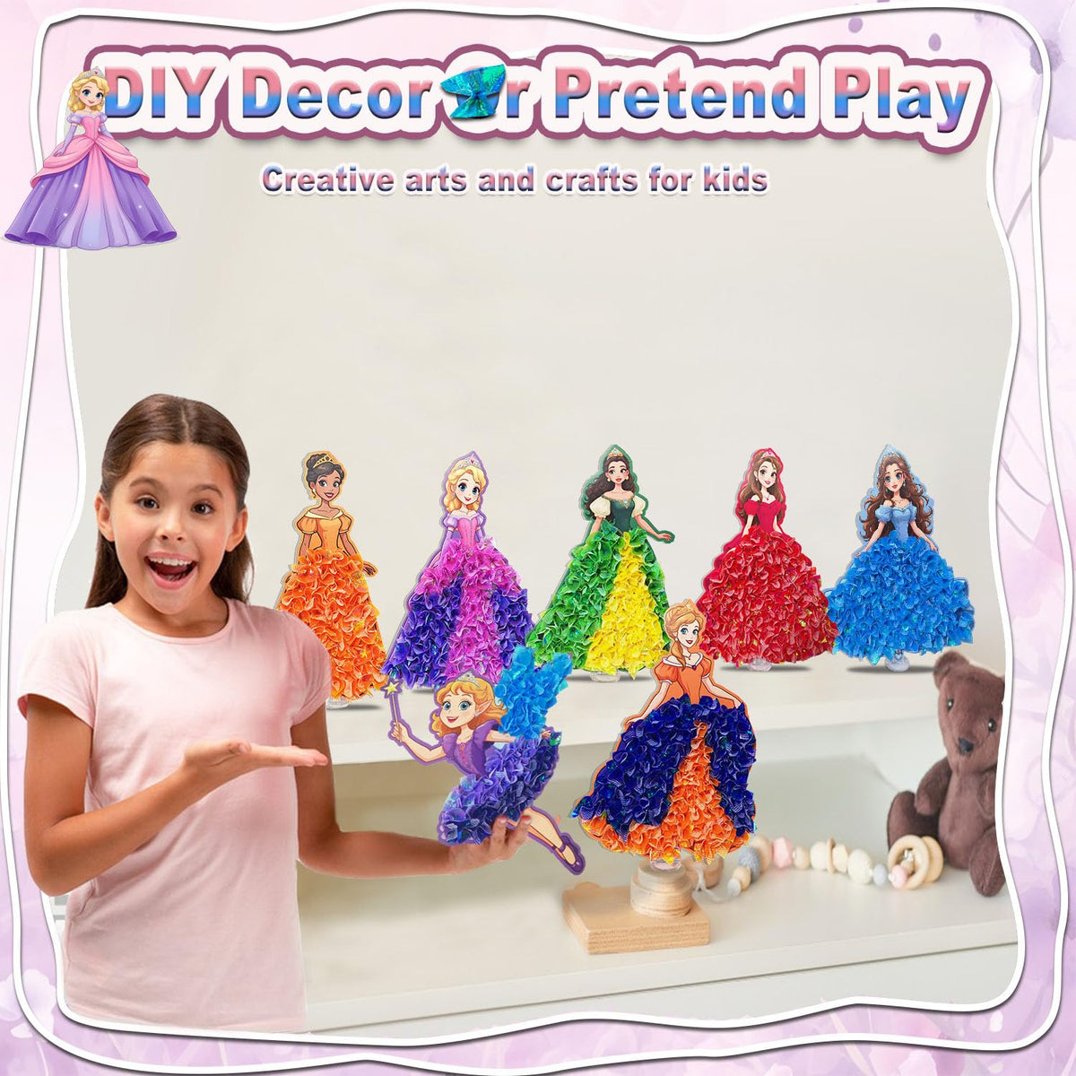 Poke in Art Kit for Kids - Magic Princess Craft Set Gift for Kids 🍁 All In One Marketplace Canada
