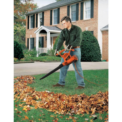 BLACK+DECKER 3-in-1 Electric Leaf Blower, Leaf Vacuum, Mulcher, 12-Amp (BV3100)
