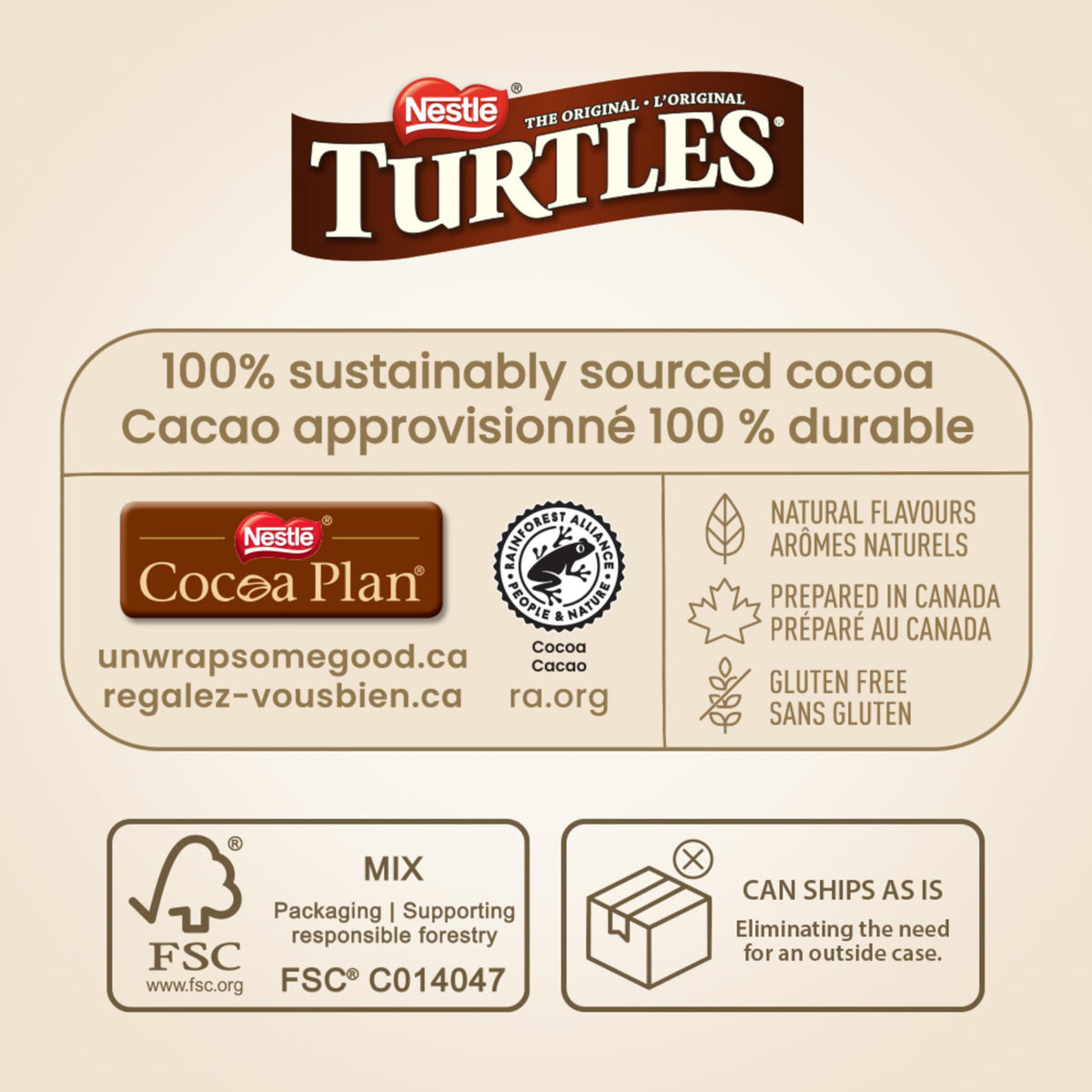 TURTLES Gift Box, Caramel, Pecans & Chocolate, 600 g 🍁 All In One Marketplace Canada