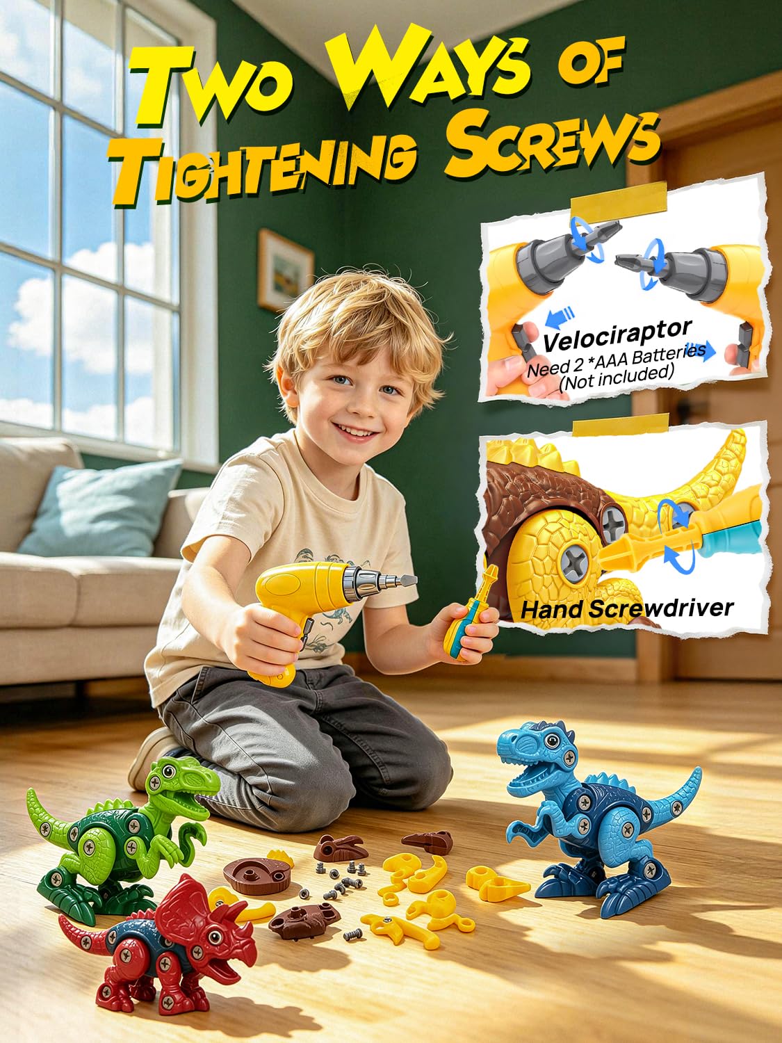 Take Apart Dinosaur Toys for Kids 3 4 5 6 7 - STEM Educational Building Toy 🍁 All In One Marketplace Canada