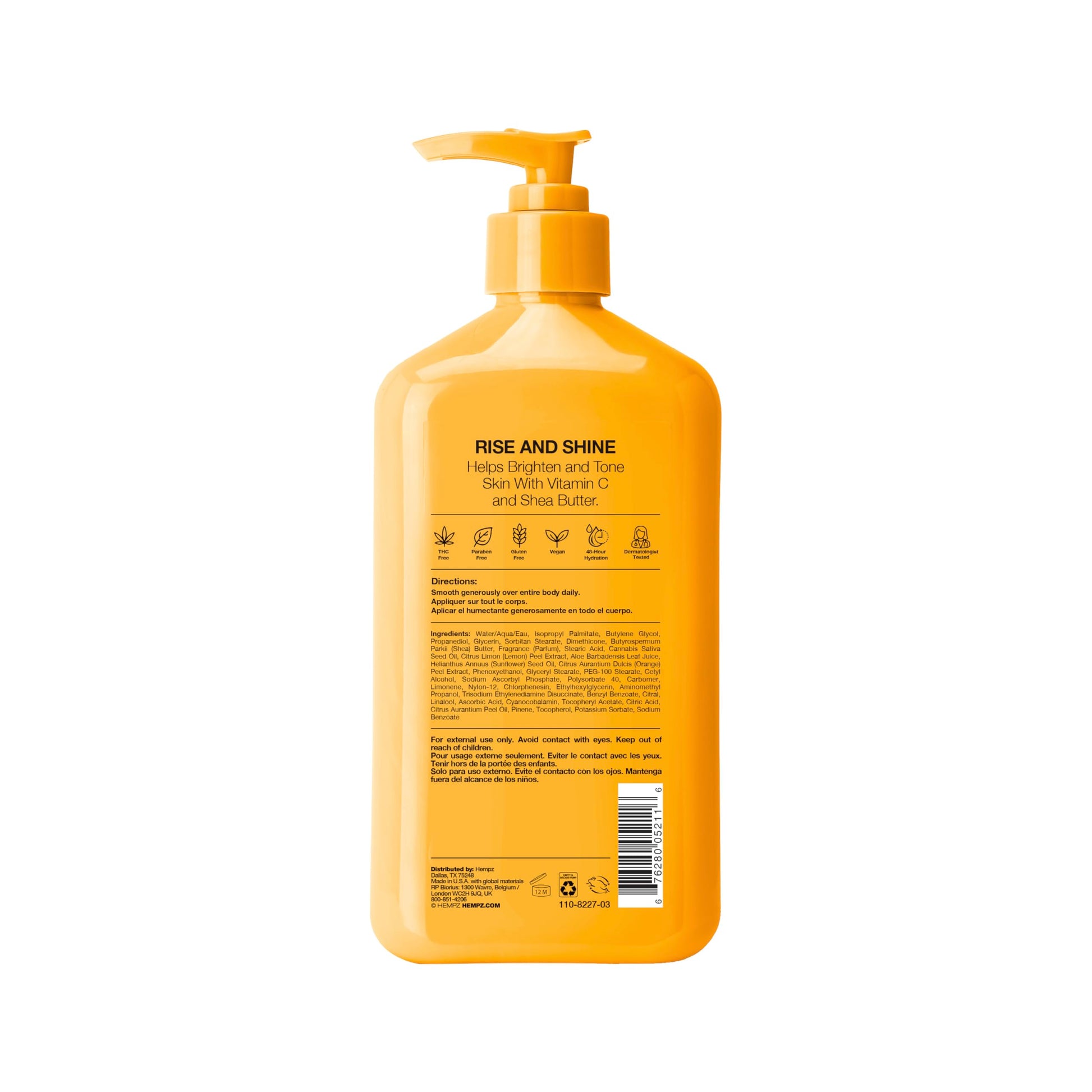 HEMPZ Body Lotion - Citrus Blossom Limited Edition Daily Moisturizing Cream, Shea Butter, Aloe, Orange Extract Body Moisturizer - Skin Care Products, Hemp Seed Oil - 17 Fl Oz - Available at All In One Marketplace Canada
