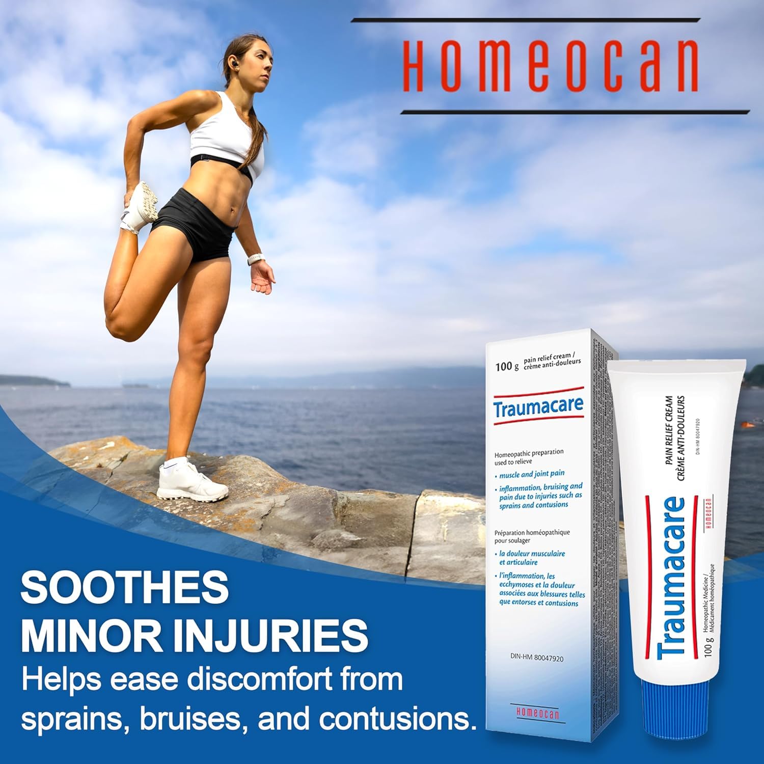 Homeocan Homeopathic Arnica Cream, Bruise Cream, Non Greasy, 100g Traumacare