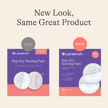 Lansinoh Nursing Pads, 2 Packs of 100 (200 Count) Stay Dry Disposable Breast Pads Lansinoh
