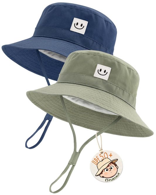 FURTALK Baby Sun Hat Smile Face Toddler Boys Girls Bucket Hat for Kids 0-5 Years - Available at All In One Marketplace Canada