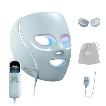 Shark CryoGlow LED Face Mask with Under-Eye Cooling, Anti-Ageing & Blemish Repair, Red & Blue LED, Infrared Light Therapy, USB-C, Remote Control, Storage Bag, FW312C (Canadian Version) - Available at All In One Marketplace Canada